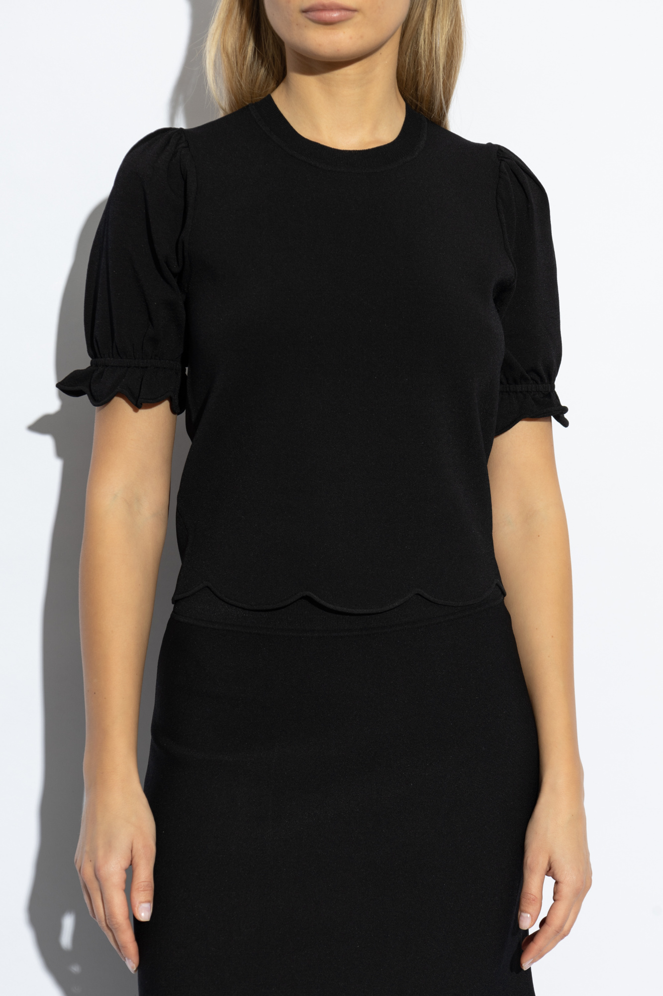 ULLA JOHNSON 売れ筋商品|||ウラ・ジョンソン Tシャツ トップス レディース T-shirts Black Ulla Johnson Kaja T-shirt | Black | FARFETCH